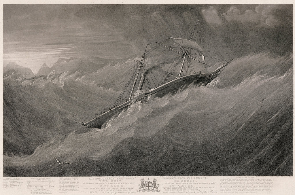Detail of The East India Company's iron war steamer 'Nemesis' by W.J. Leatham