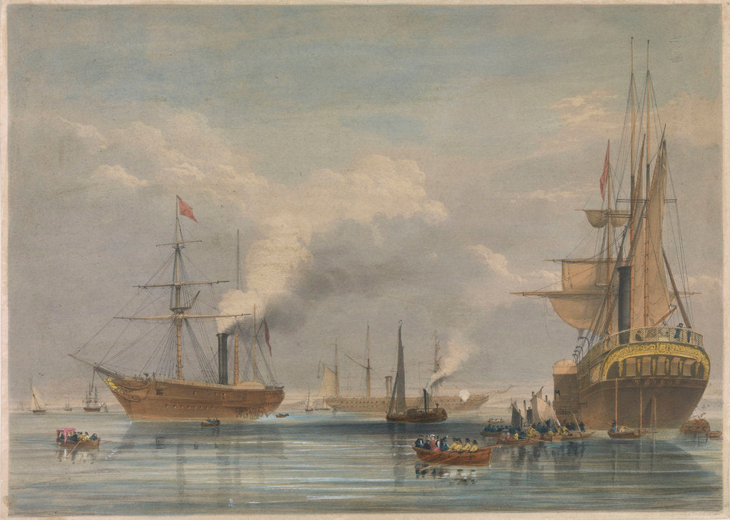 Detail of The Royal Mail steamships 'Clyde', 'Dee' and 'Teviot' by Maclure