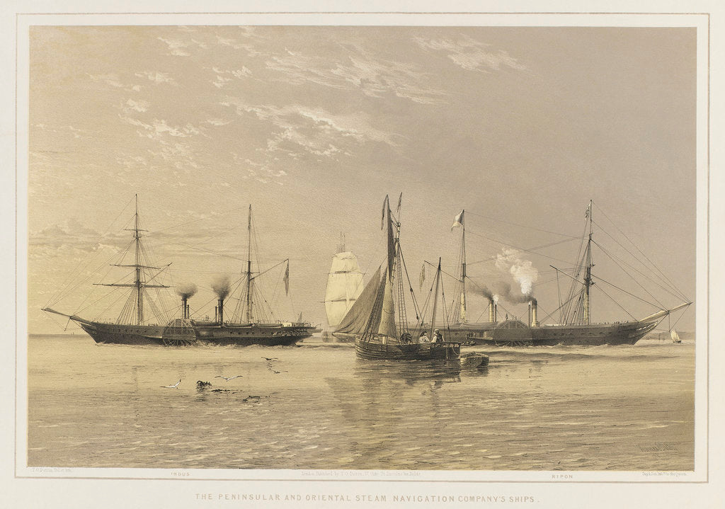 Detail of The 'Indus' and 'Ripon' by Thomas Goldsworth Dutton