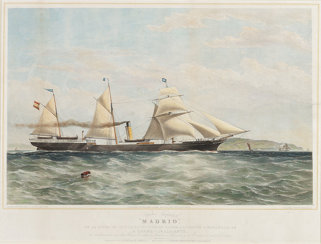 Detail of The 'Madrid' (Pt, 1845) by William Clark