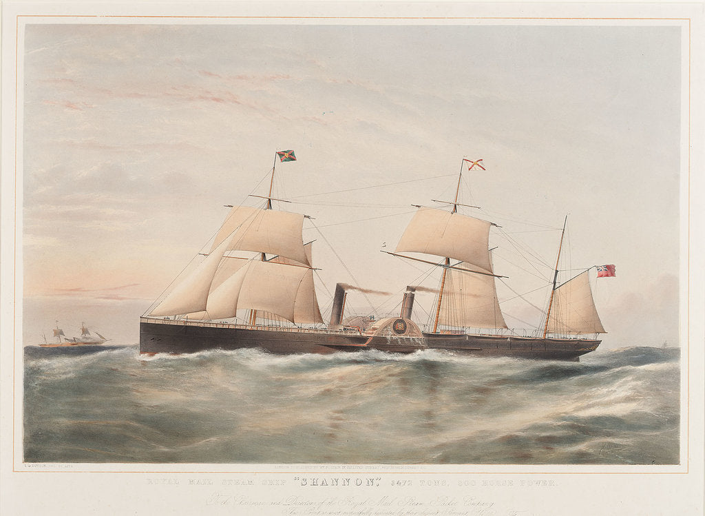 Detail of Royal Mail steamship 'Shannon' by Thomas Goldsworth Dutton