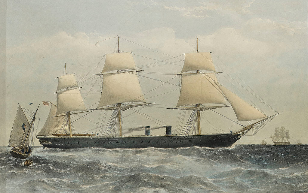 Detail of Iron cased screw steam frigate HMS 'Warrior' by Thomas Goldsworth Dutton