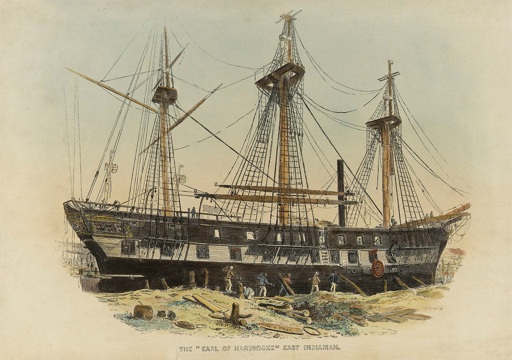 Detail of The 'Earl of Hardwicke' East Indiaman by W.H. Prior