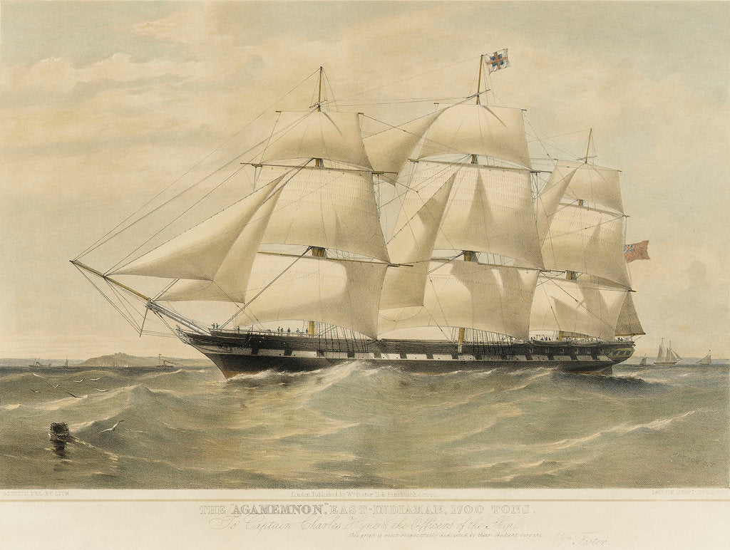 Detail of The East Indiaman 'Agamemnon' by Thomas Goldsworth Dutton