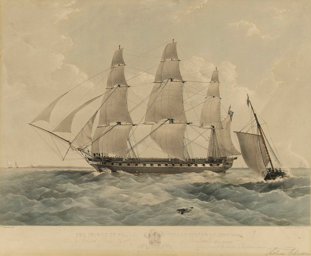 Detail of The East Indiaman 'Prince of Wales' by Thomas Goldsworth Dutton