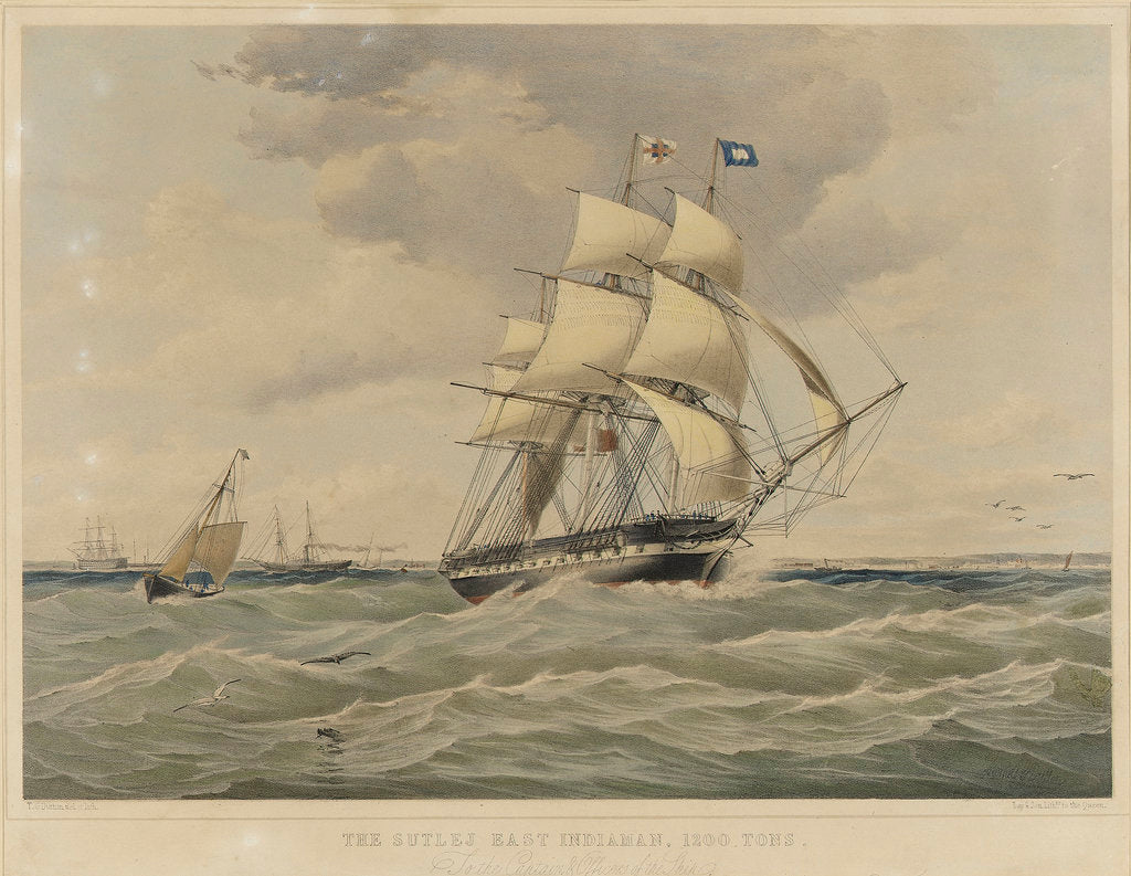 Detail of The East Indiaman 'Sutlej' by Thomas Goldsworth Dutton