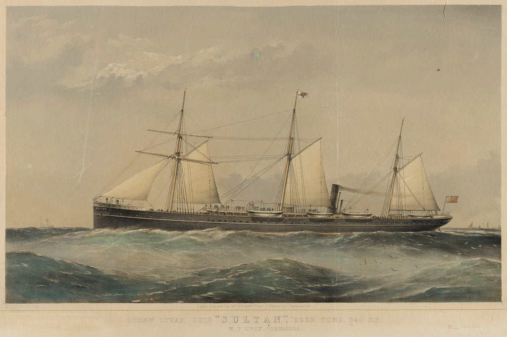Detail of Screw steam ship 'Sultan' by Thomas Goldsworth Dutton