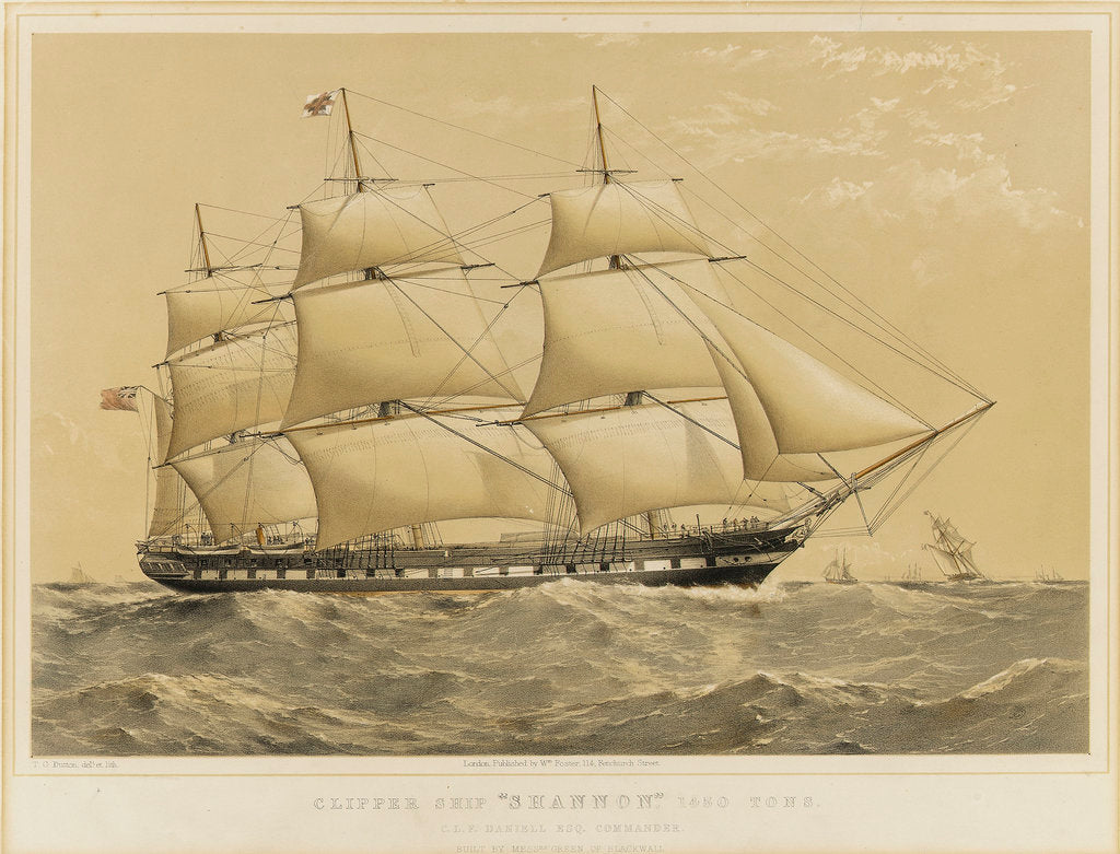 Detail of Clipper Ship 'Shannon' by Thomas Goldsworth Dutton