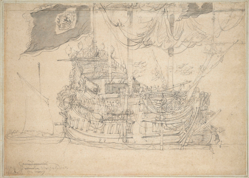 Detail of Portrait of the 'Zeelandia' by Willem van de Velde the Elder