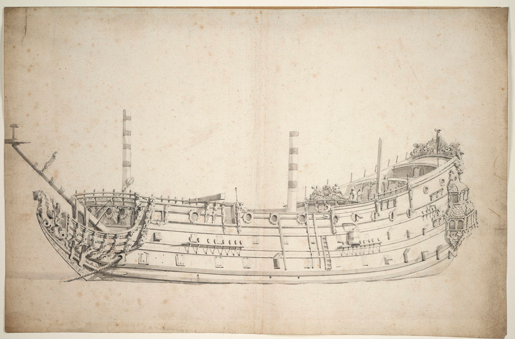 Detail of The 'Triumph' by Willem van de Velde the Elder