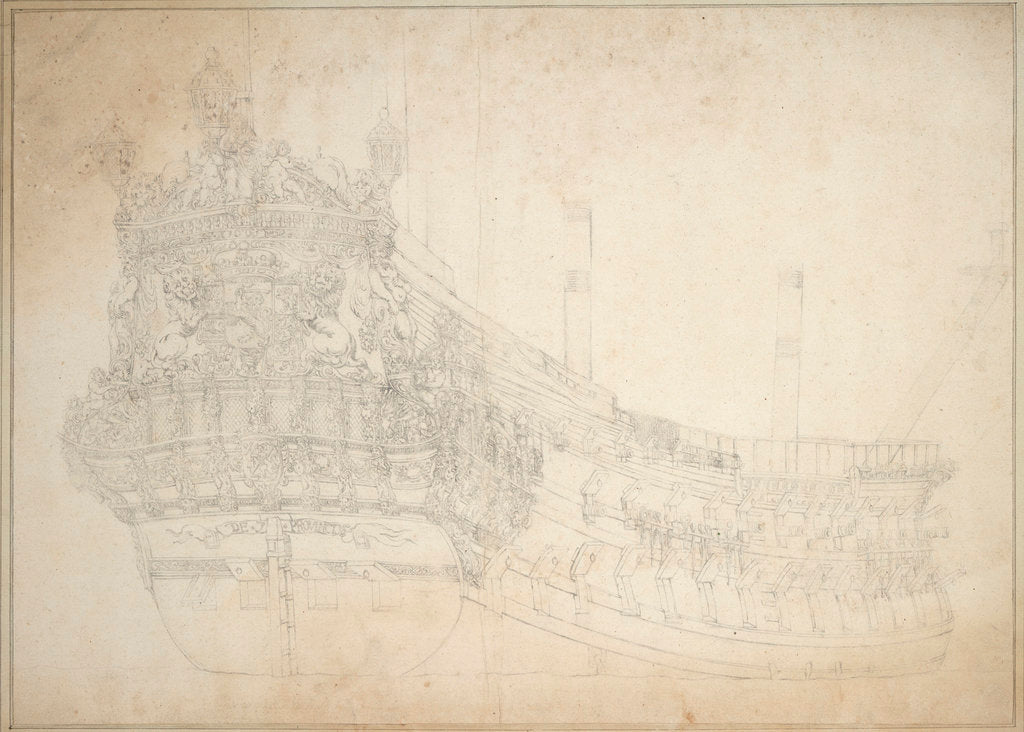 Detail of Portrait of the 'Zeven Provincien' by Willem van de Velde the Elder