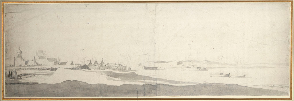 Detail of View of Sheerness? by Willem van de Velde the Elder