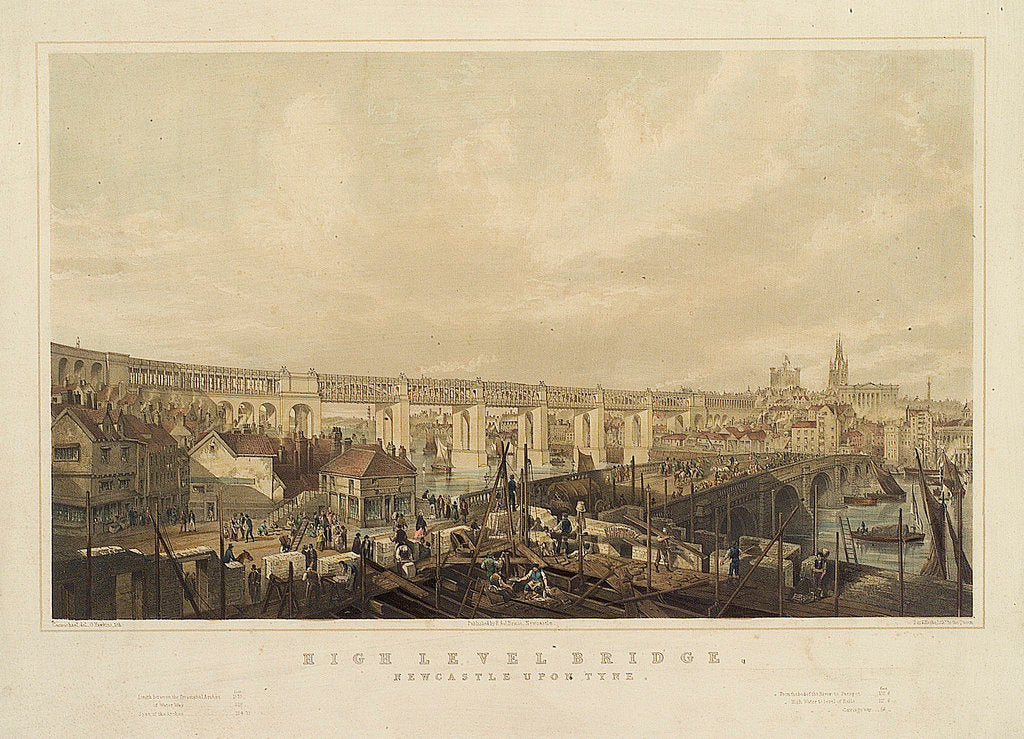 Detail of High Level Bridge, Newcastle upon Tyne by John Wilson Carmichael