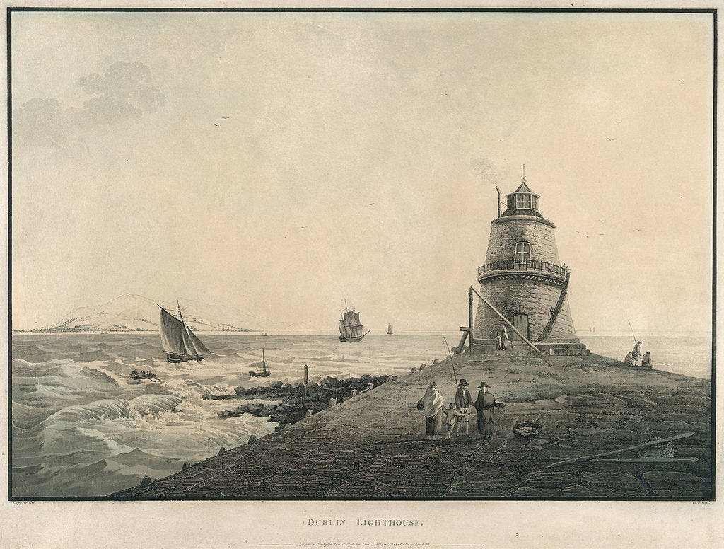 Detail of Dublin lighthouse by John Laporte