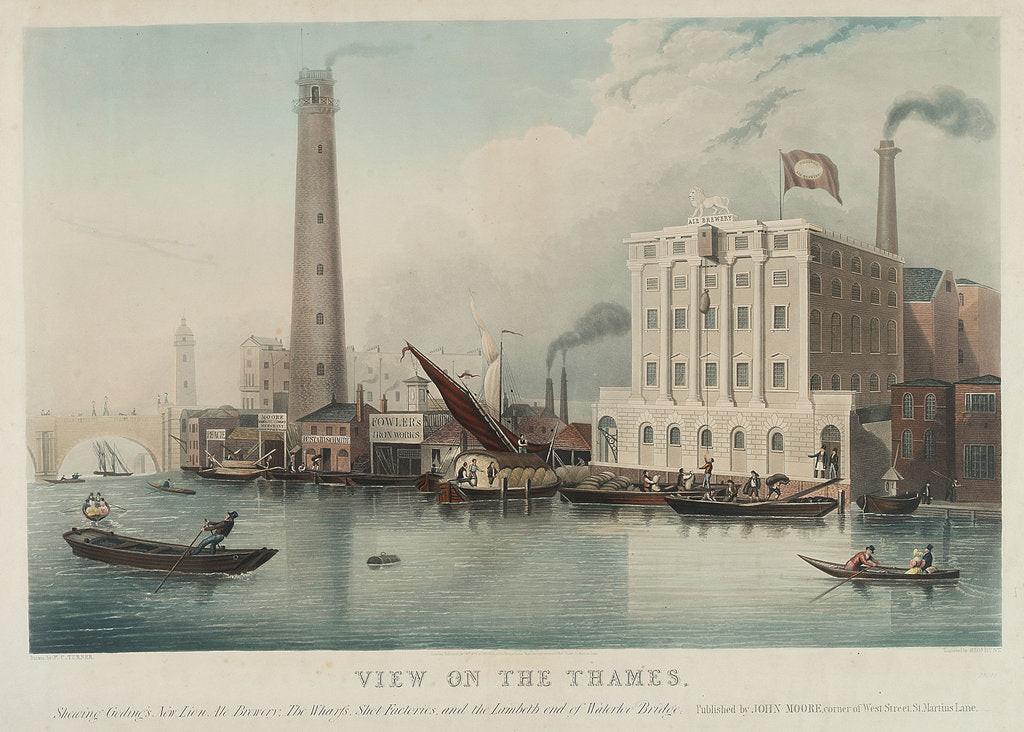 Detail of View of the Thames by F.C. Turner