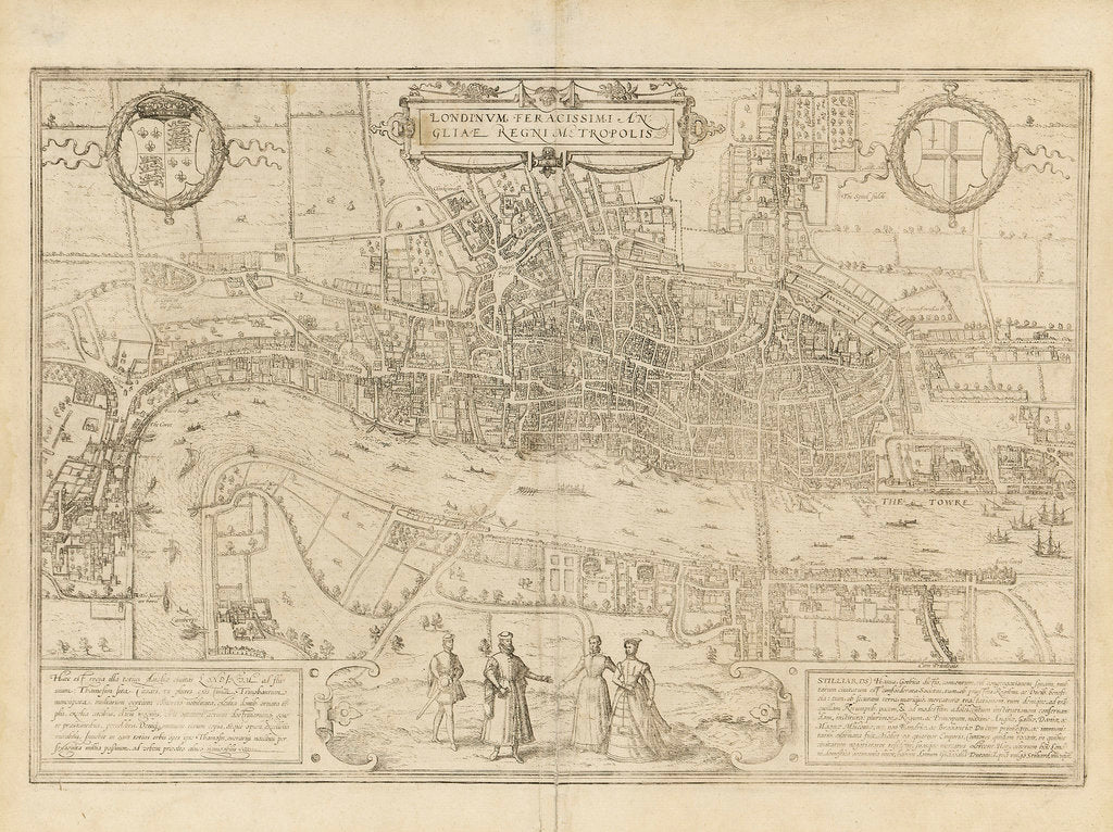 Detail of Map of London by unknown