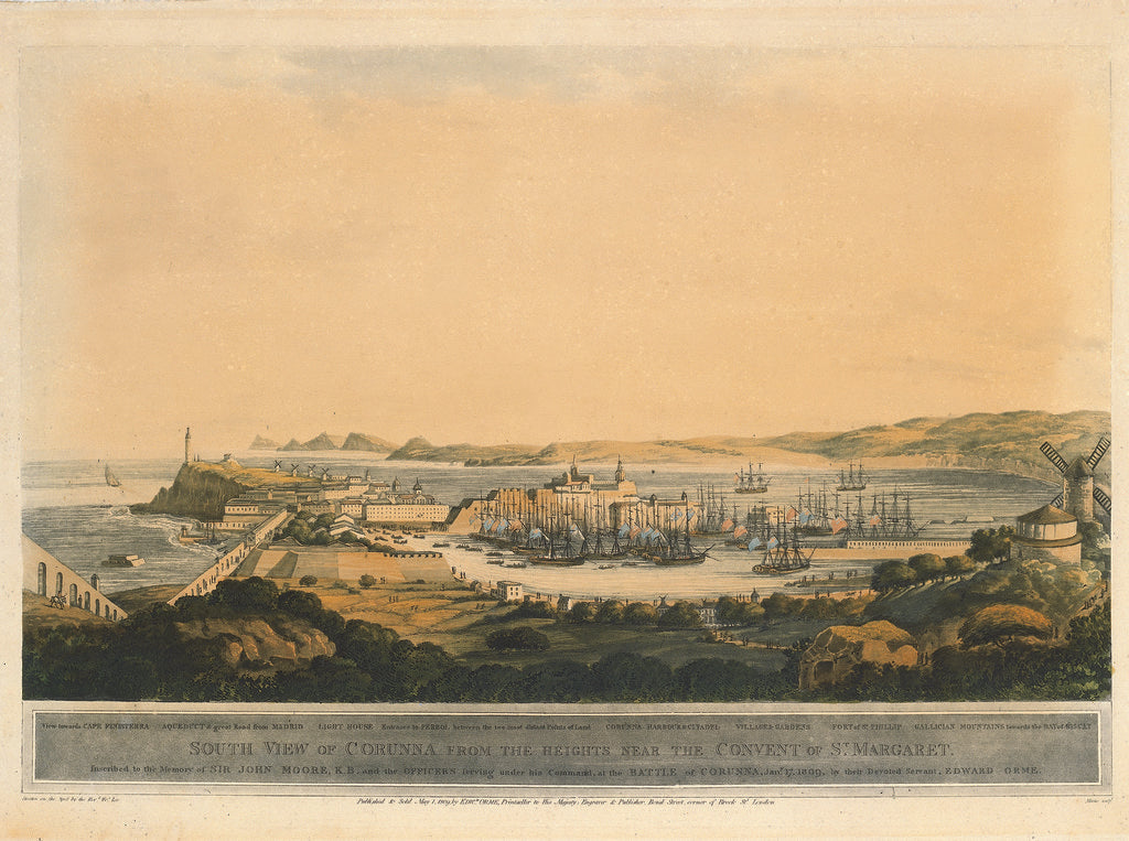 Detail of South view of Corunna from the heights near the convent of St Margaret by Lee Francis
