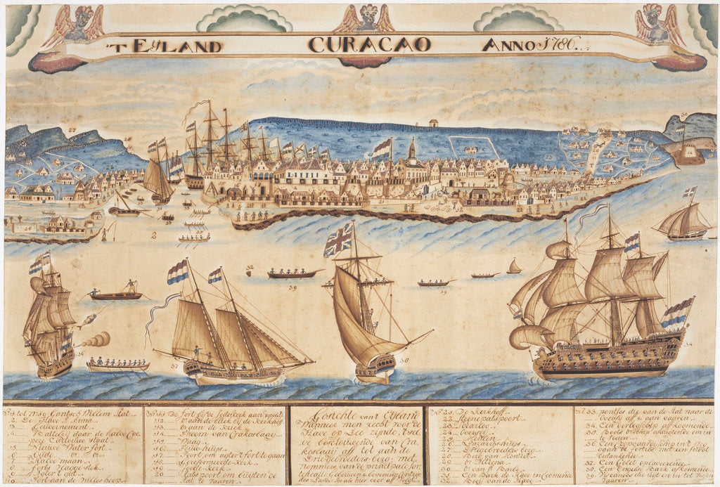 Detail of Island of Curacao, 1786 by unknown