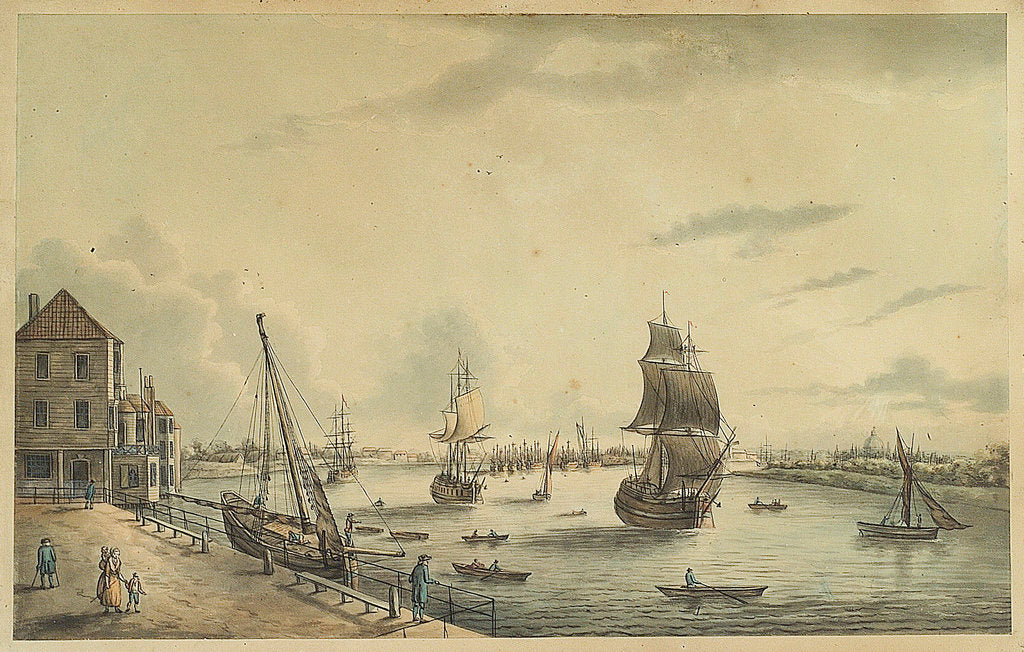 Detail of The Pier at Greenwich by Arthur Edwards