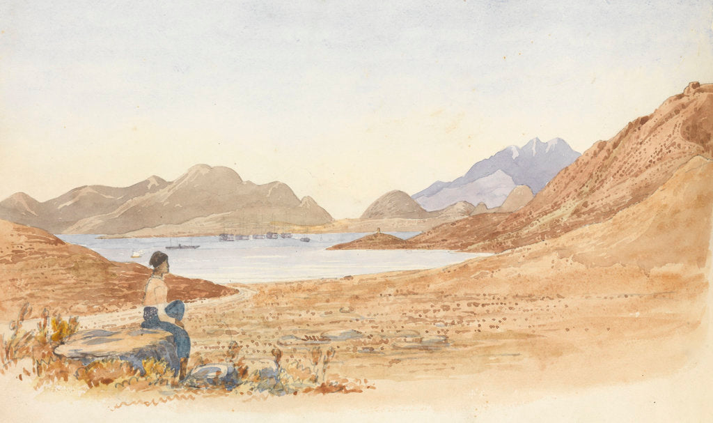 Detail of The bay of Salamis from the Piraeus road by George Pechell Mends