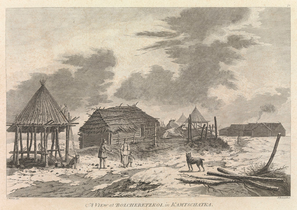 Detail of A view of Bolcheretzkoi in Kamtschatka by John Webber