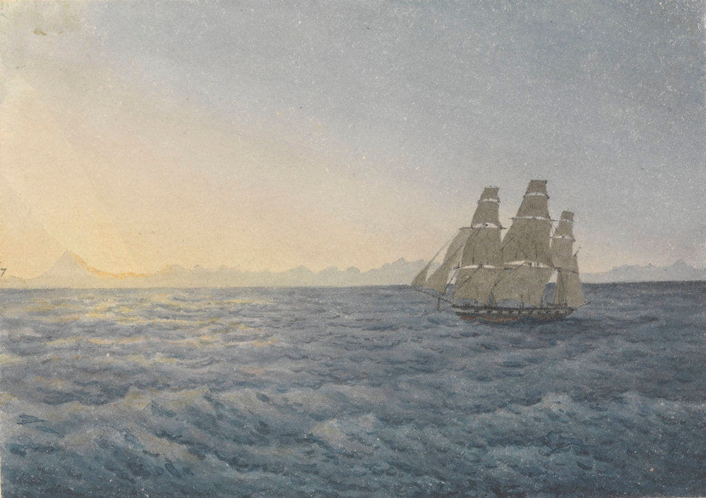 Detail of Andes, Aconcagua Peak distant 170 miles, June 18th 1849 by Edward Gennys Fanshawe