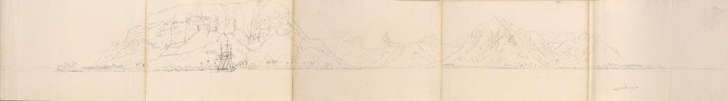 Detail of Panorama of Eimeo [Moorea], Society Islands by Edward Gennys Fanshawe