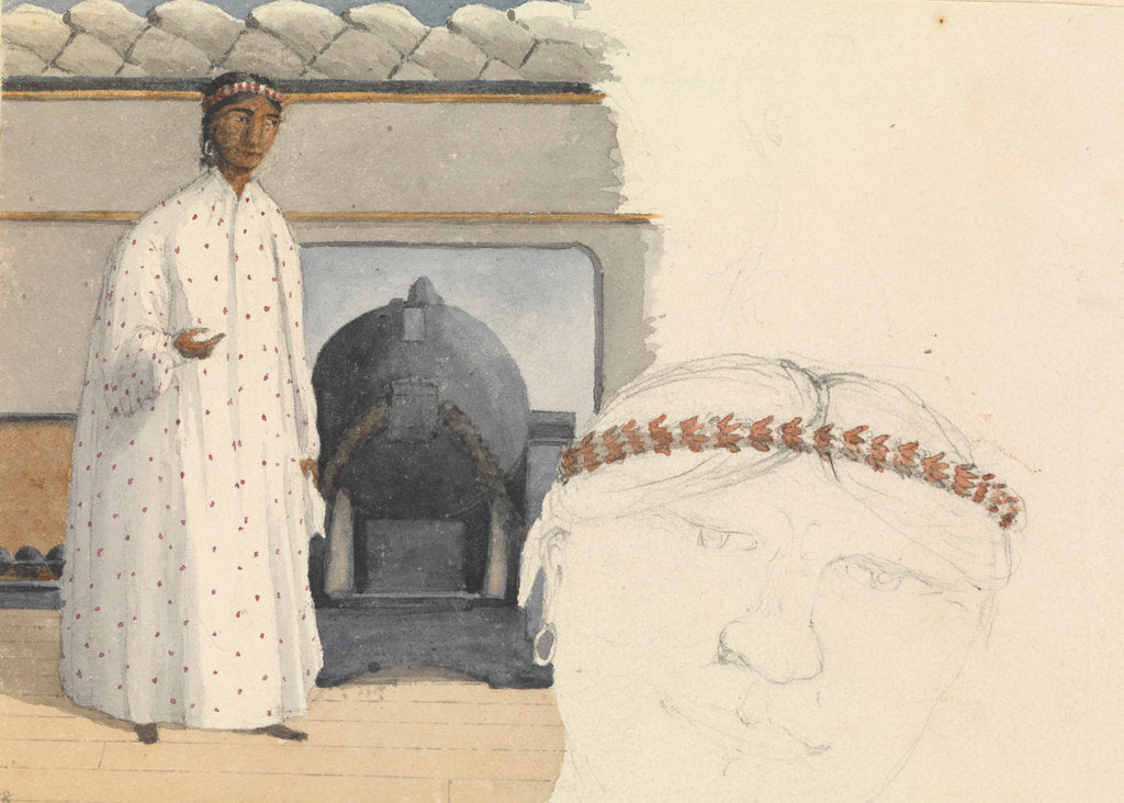 Detail of Teriitaria or Ariapaia [Teri'i tari'a II Ari'i' paea], Queen of Huahine, Augt 30th 1849' [Society Islands]' by Edward Gennys Fanshawe