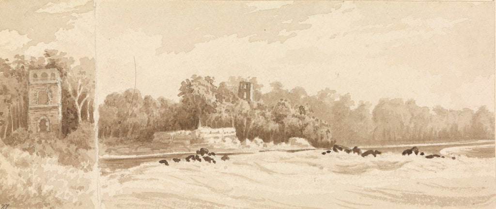 Detail of Ruined tower on the site of the old town of Panama, destroyed by Morgan the Buccaneer in 1670, March 1850 by Edward Gennys Fanshawe