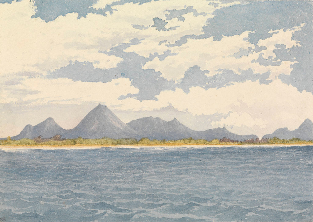 Detail of The extinct volcanoes Viejo and Monotomba, Realejo [Nicaragua], April 5th 1850 by Edward Gennys Fanshawe