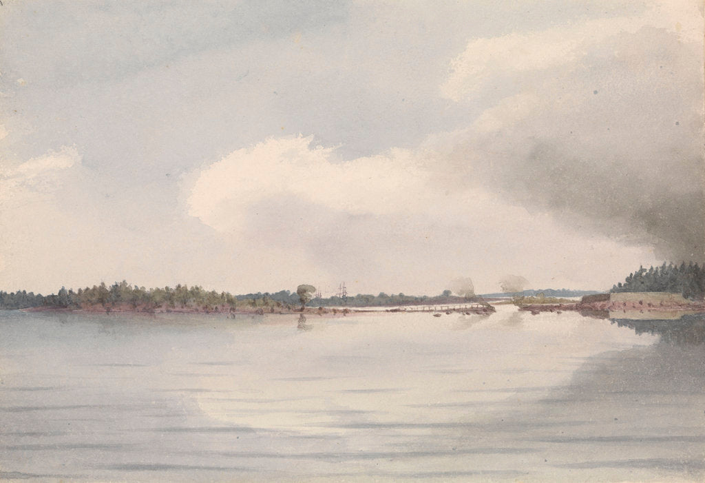 Detail of Kotka bridge, burnt July 26th 1855 [Finland] by Edward Gennys Fanshawe