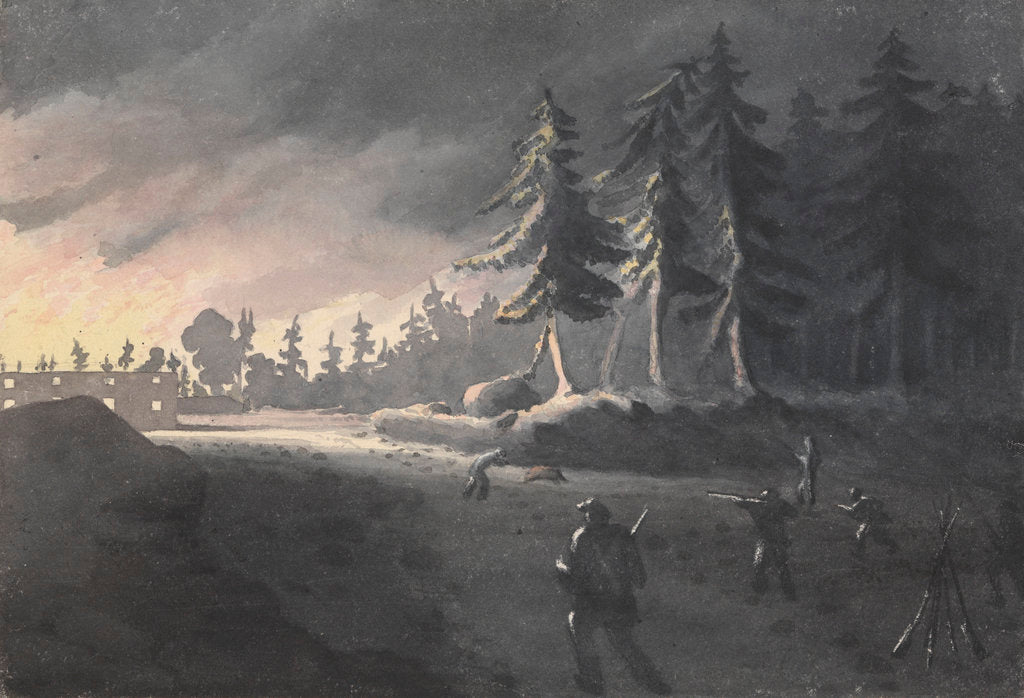 Detail of The parson and the pig: an incident at the burning of Kotka, Finland, 27 July 1855 by Edward Gennys Fanshawe