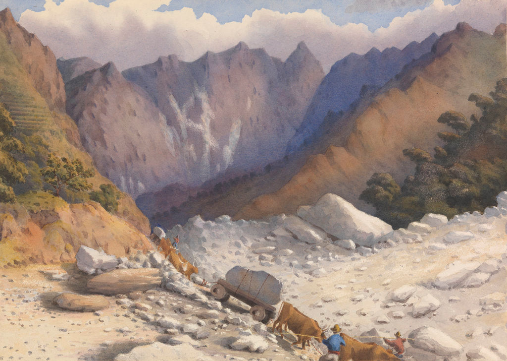 Detail of Quarries near Carrara, July 1857 [Italy] by Edward Gennys Fanshawe