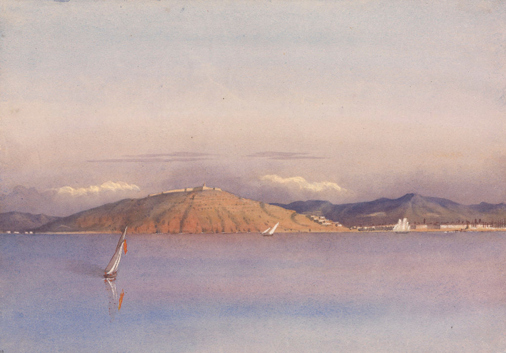 Detail of Fortress of Monjuich [Montju] by Edward Gennys Fanshawe