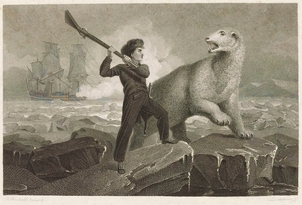 Detail of Nelson and the bear by Richard Westall