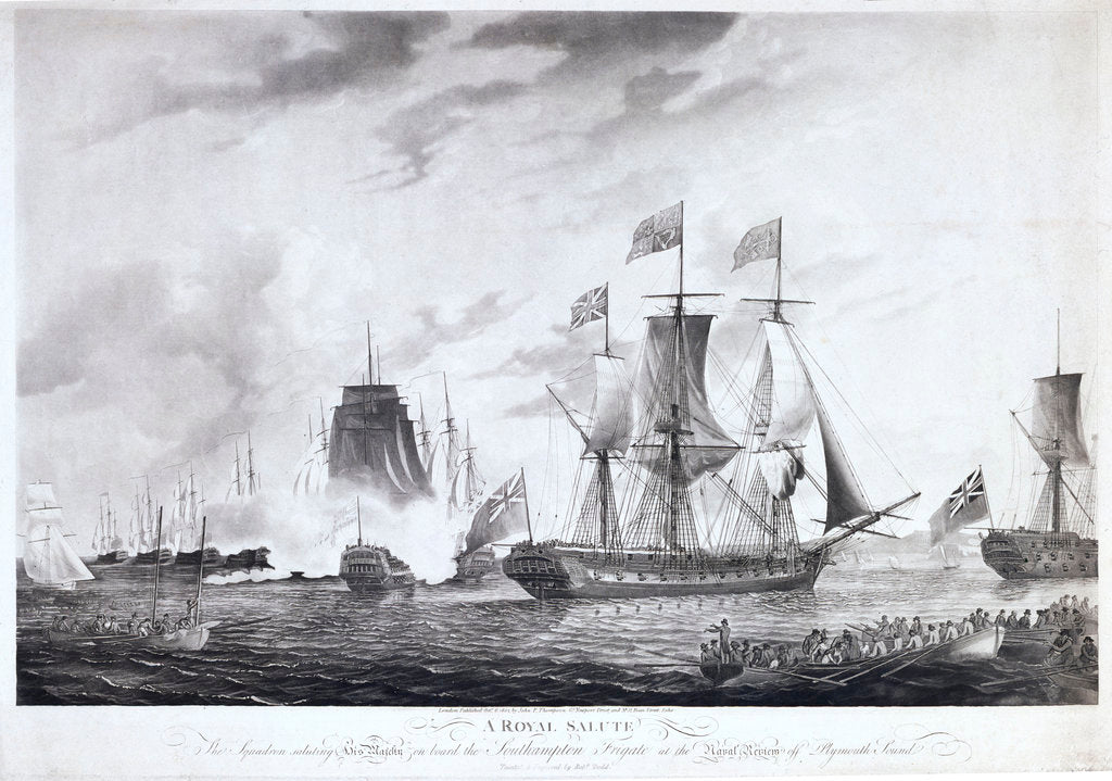 Detail of A Royal Salute by Robert Dodd