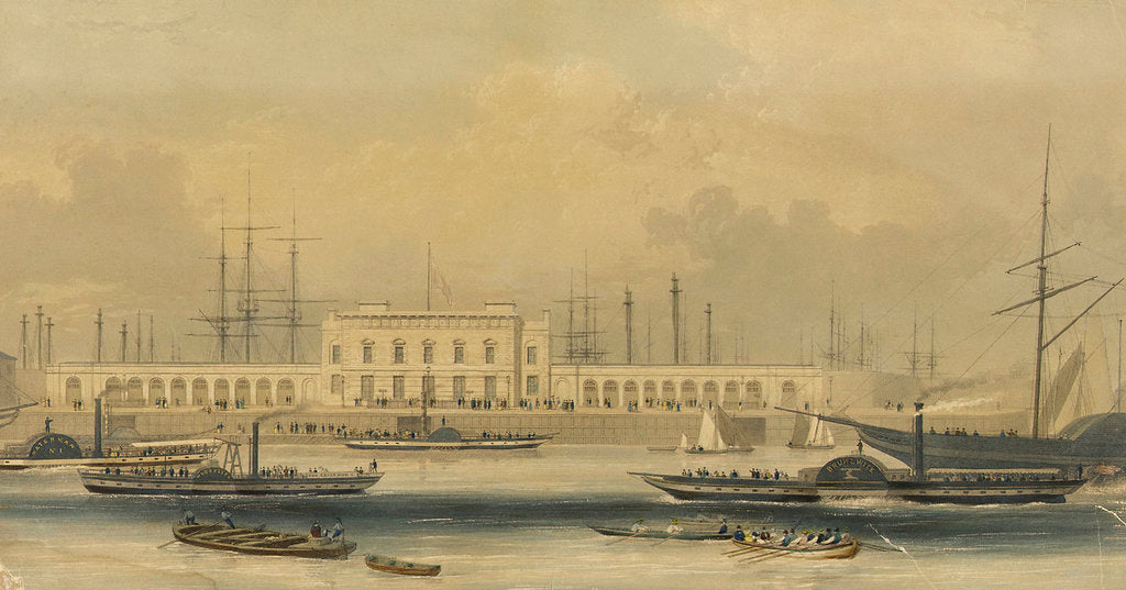 Detail of Off Blackwall Docks. Showing the 'Brunswick' 'Propellor' and 'Waterman' by unknown