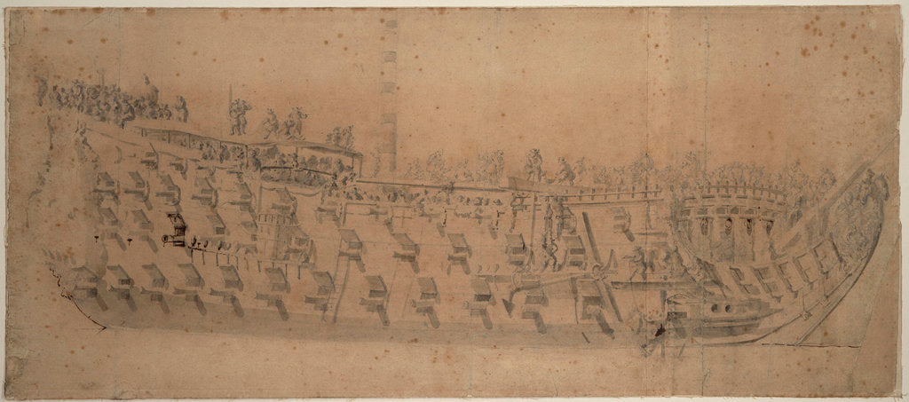 Detail of The 'London' by Willem van de Velde the Elder