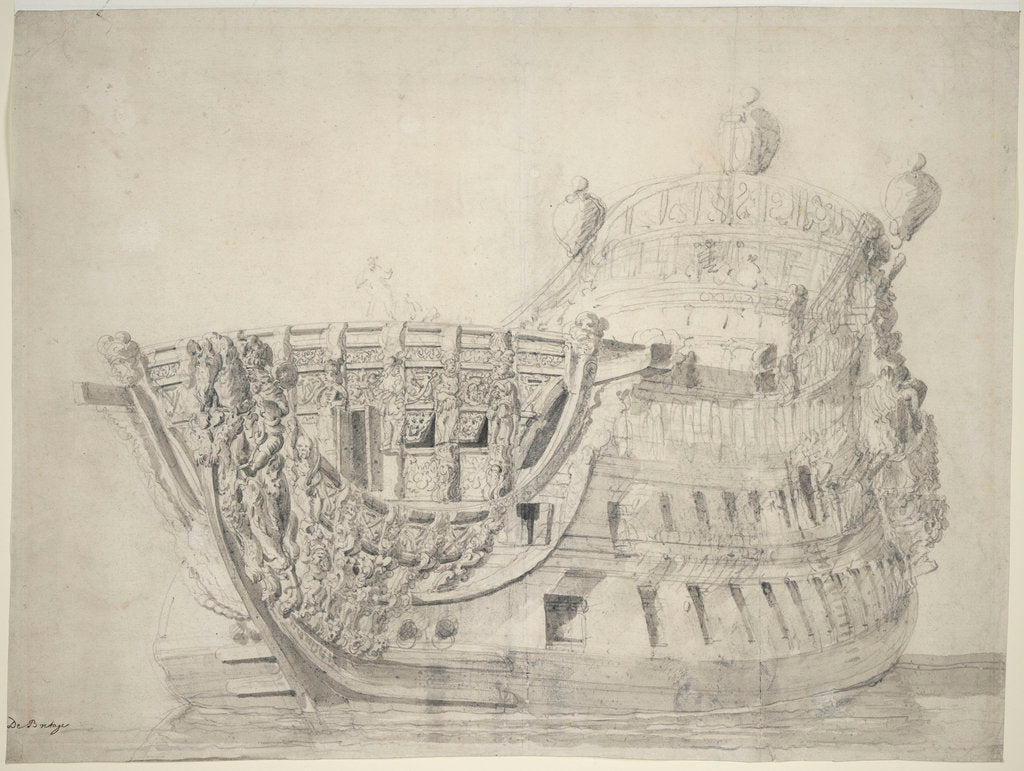 Detail of The 'Britannia' (Br, 1682) by Willem van de Velde the Elder