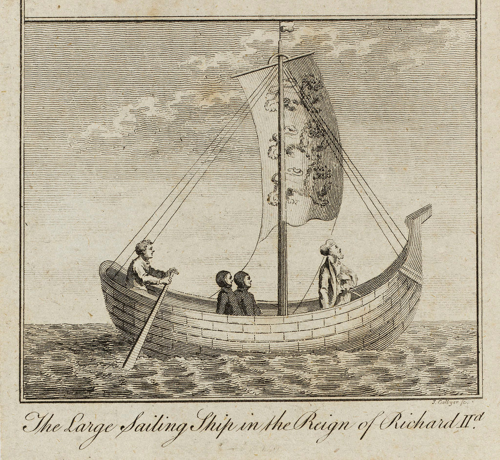 Detail of The Large Sailing Ship in the Reign of Richard II by Josiah Collyer