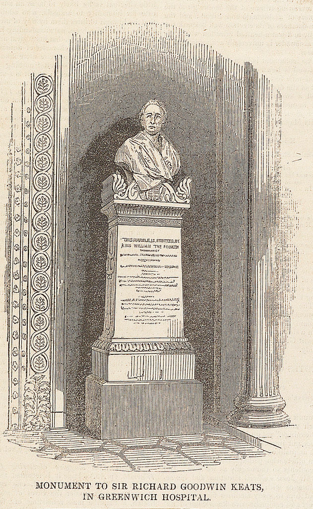 Detail of Monument to Sir Richard Goodwin Keats in Greenwich Hospital by Francis Chantrey