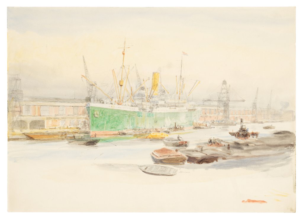 Detail of Docks by William Lionel Wyllie