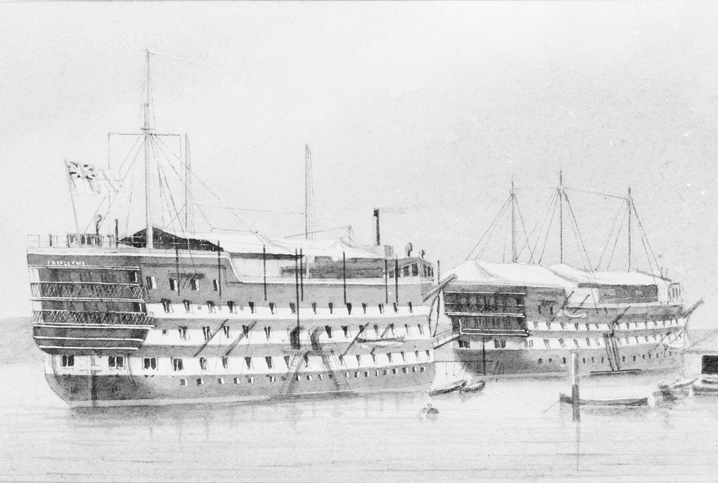 Detail of HMS 'Excellent' (?) by W. Mackenzie Thompson