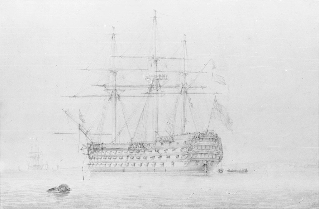 Detail of HMS 'Britannia' by John Cantiloe Joy