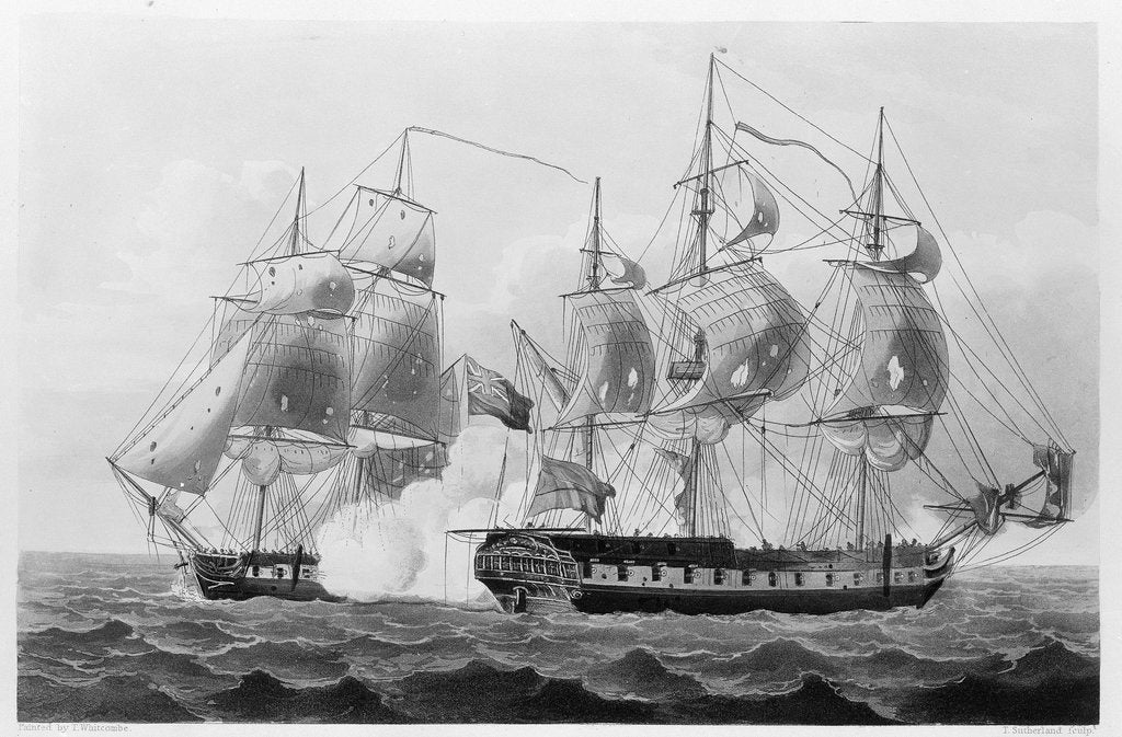 Detail of Capture of the 'Liguria', 7 August 1798 by Thomas Whitcombe