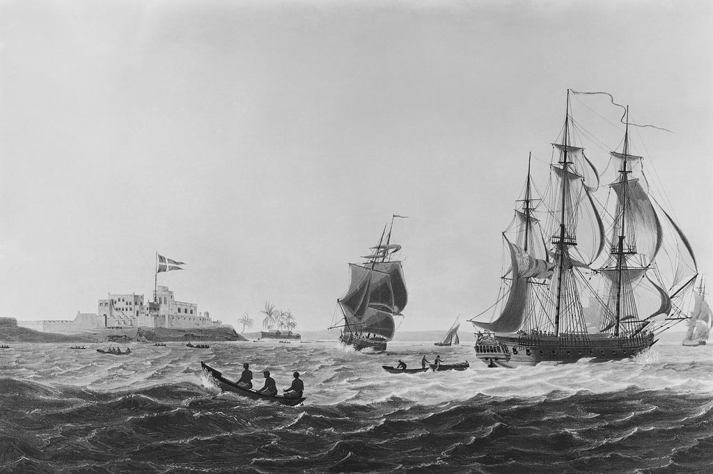 Detail of Christiansborg, a Dutch settlement on the Gold Coast, Africa. To His Royal Highness the Duke of Clarence... by G. Webster (artist & publisher); J. Hill (engraver); J. Barrow (publisher)