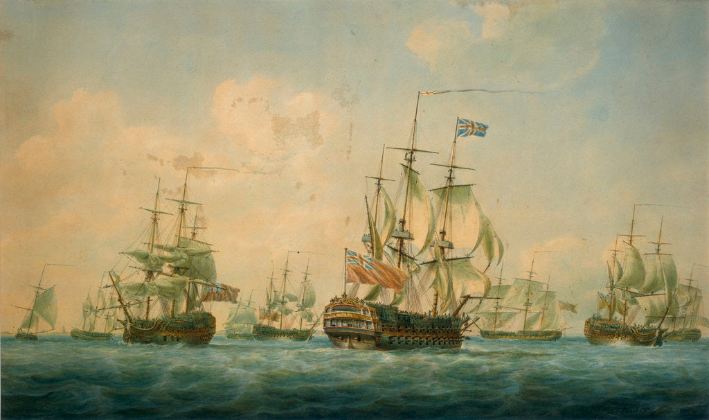 Detail of Ships at Spithead 1797 by Nicholas Pocock