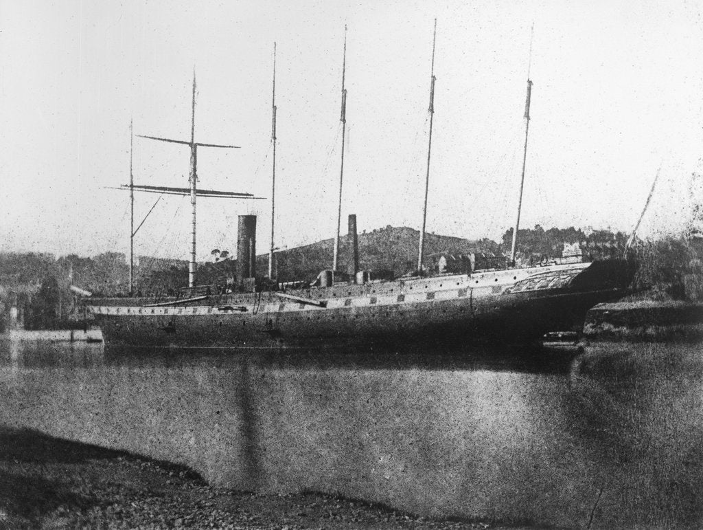 Detail of SS 'Great Britain' (Br, 1843) at Bristol, shortly after her launching in 1843 by W.H. Fox Talbot