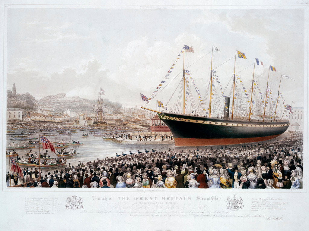 Detail of Launch of the Great Britain Steam Ship at Bristol, July 19th 1843 by Joseph Walter
