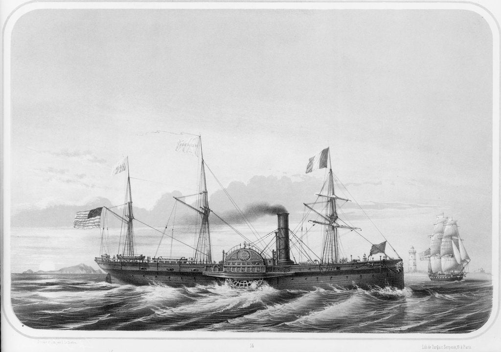 Detail of The iron ship 'MacRihanish' by L. le Breton